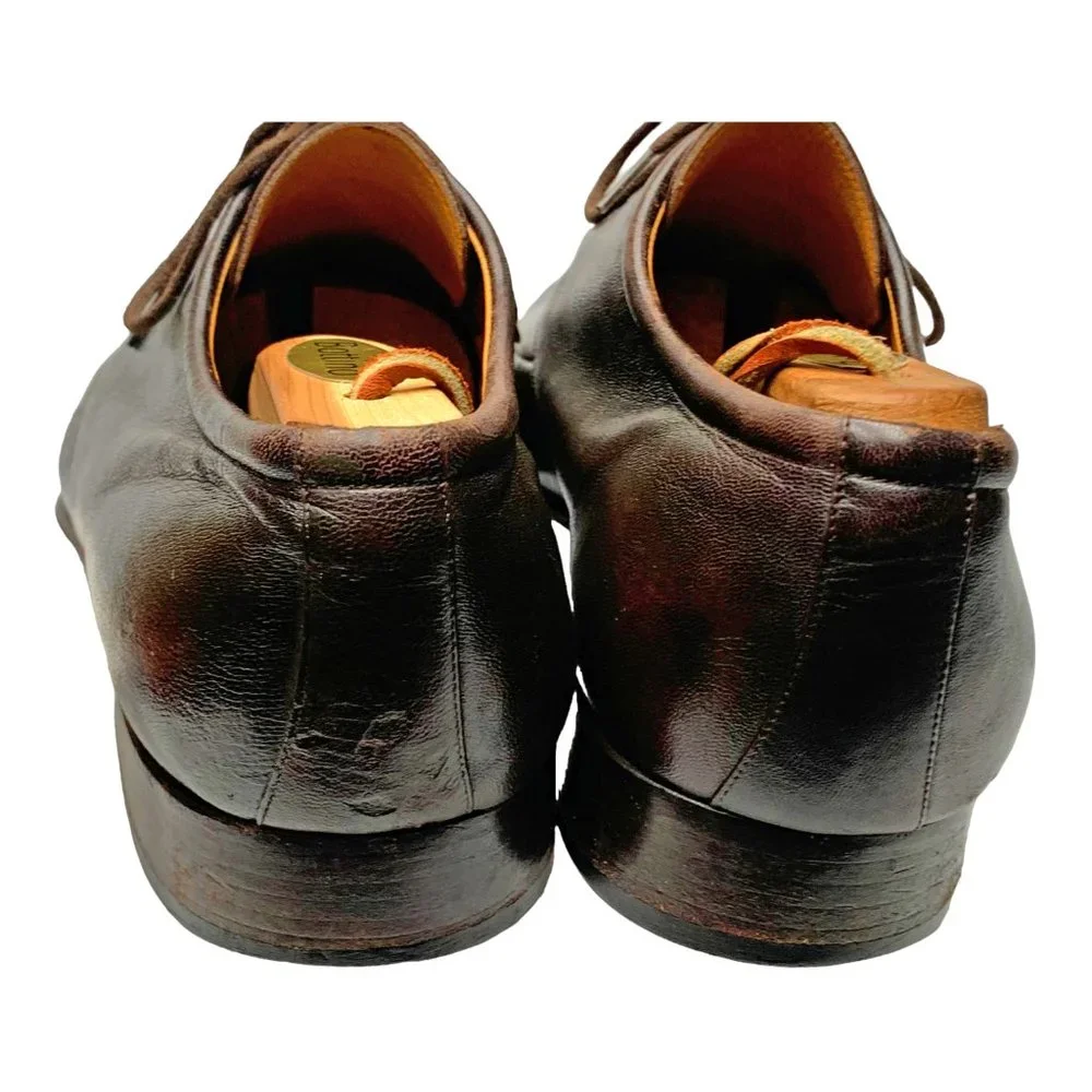 BALLY‎ Brenzo Chocolate Leather Laced Up Oxfords